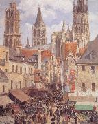 Camille Pissarro Rue de L-Epicerie,Rouen Spain oil painting artist